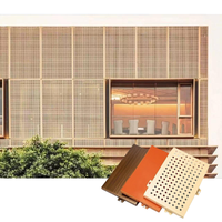 Panneaux muraux de façade en aluminium perforés ventilés par décoration moderne pour l'extérieur intérieur de la maison