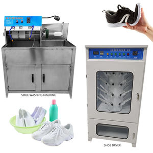 Machine à laver les chaussures semi-automatique commerciale à brosse manuelle, machine à laver les chaussures à double fente, machine à laver les chaussures à fente unique, toile - Product Image 4