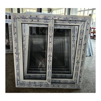 Ventanas de PVC de América del Norte, Ventanas de Doble Vidrio, Ventanas Corredizas Horizontales de Plástico
