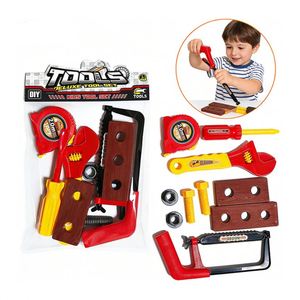 Skill Development <b>Tool</b> <b>Set</b> Wooden Workbench Toolbox Engineer Toy Drill Construction Pretend Play Learning Activity Toy - Product Image 3