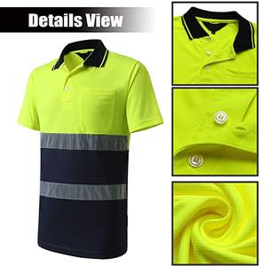 Polo <span class=keywords><strong>de</strong></span> garde <span class=keywords><strong>de</strong></span> sécurité personnalisé HI VIS uniformes réfléchissants vêtements <span class=keywords><strong>de</strong></span> travail grande taille série <span class=keywords><strong>de</strong></span> costumes <span class=keywords><strong>de</strong></span> travail Polo avec poche - Product Image 2