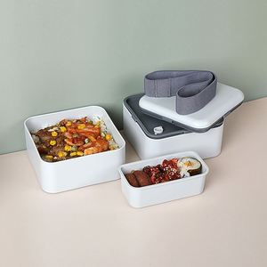 Food-Grade Plastic Double Layer <b>Lunch</b> <b>Microwavable</b> <b>Box</b> With Printing - Product Image 4