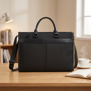 Maletín para Portátil de Nailon Impermeable de 15.6 Pulgadas, Bolsa para Documentos, Bolso de Mano Ligero para el Trabajo y Viajes - Product Image 4