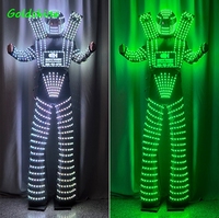 Spectacle de rue échasses led robot costume Led robot échasses marcheur costume Cosplay Costume Ballroom Show Luminescent Vêtements