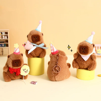 Porte-clés Anime Peluche De Capibaras Porte-clés Animaux d'Anniversaire Capybara Porte-clés Peluche Capibaras Jouets Peluche Poupées Peluches Porte-clés