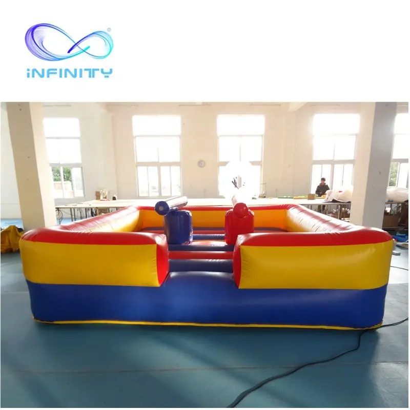 Grado comercial de PVC de 0,55mm justa carnaval deporte inflable gladiador palos juego duelo anillo justa arena para la venta
