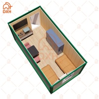 DXH Appartement de bureau personnalisé en usine prêt à vivre Maison en conteneur de 2 étages Hôtel Pack plat 20 pieds Maison préfabriquée