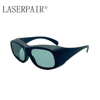 Lunettes de sécurité laser à monture complète en verre absorbant les minéraux LP-GIR-2 870-11000nm, lentilles à 69% de transmission, certifiées CE EN207