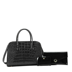 Sac à main femme mat effet croco printemps 2026, style Birkin classique, porté épaule ou croisé, haut de gamme - Product Image 1
