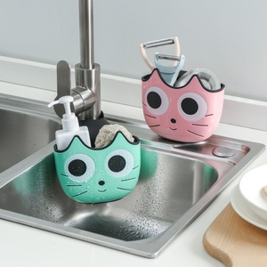 Organizador ajustable de plástico para fregadero de cocina, cesta coladora para grifo, soporte para esponja, accesorios de cocina - Product Image 2