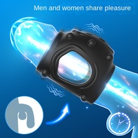 Bestseller Anneau pénien électrique réutilisable pour homme, pour l'éjaculation précoce, avec stimulation féminine et couvre-glande pour retarder l'éjaculation