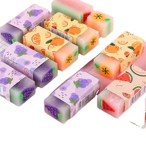 Fruit Slice Rubber Creative Cartoon Primary School Student Eraser Cute Fragrance Sandwich Rubber Factory Direct Sales