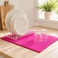Ensemble de 3 tapis de séchage de cuisine absorbants et résistants à la chaleur, tapis de comptoir matelassé en microfibre pour évier