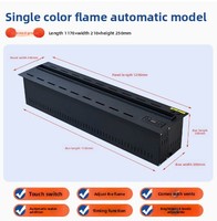 LED 3D intelligente 700mm Foyers électriques décoratifs Néon Flamme Vapeur Vapeur Eau Atomisation Insert pour Hôtel Ménage
