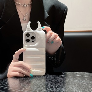 Funda Simple de Cuero PU con Diseño de Cuerno para <span class=keywords><strong>iPhone</strong></span> 16 Pro Max, Funda para Teléfono Móvil de Color Sólido Resistente a Caídas para <span class=keywords><strong>iPhone</strong></span> 15 Pro - Product Image 4