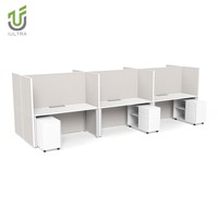 Système de bureaux modulaires ultra-modernes et durables IULTRA 6'x6' (lot de 6) avec garantie de 10 ans pour plusieurs utilisateurs