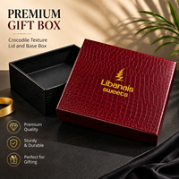 Boîte cadeau de luxe avec couvercle et base en texture crocodile, boîte d'emballage rigide avec logo personnalisé pour les bonbons et cadeaux haut de gamme