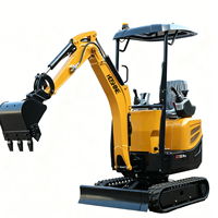 Mini-excavatrice hydraulique compacte, petite excavatrice sur chenilles, adaptée aux projets agricoles et résidentiels
