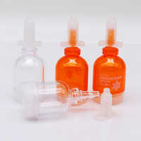 5ml 10 ml 15ml ampoule à essence ambre clair en forme de bouteille PS bouteille en plastique 10 ml bouteille d'ampoule liquide de soins du visage cosmétiques