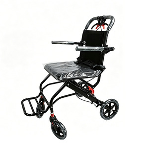 Fauteuil roulant manuel Yoshikaharu léger et pliable, aide à la mobilité pour personnes âgées avec poignée de poussée et housse de siège pour une utilisation intérieure et extérieure - Product Image 4