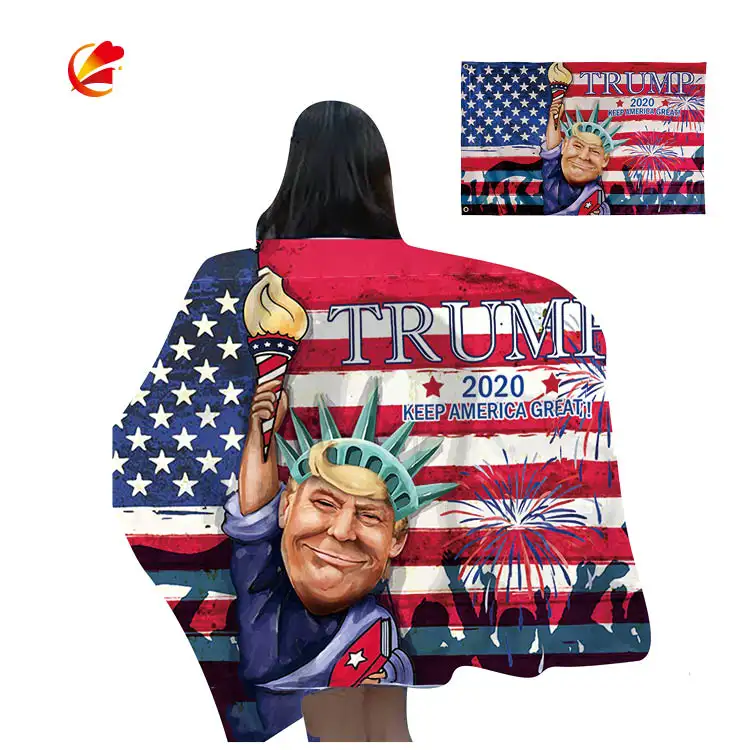 אישית לעשות אמריקה נהדר שוב מריע פוליאסטר גוף דגל שכמייה עמיד למים טראמפ 2020 גוף דגל קייפ סיטונאי