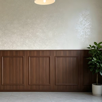 Panel de Revestimiento de Pared de PVC WPC con Acabado de Madera de Nogal de Lujo para Decoración de Interiores de Villas, Revestimiento de Paredes, Decoración de Paredes de TV