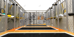 Parc d'aventure intérieur pour enfants avec parcours en haute altitude, design personnalisé direct usine, <span class=keywords><strong>Mario</strong></span> Zip Line, mur d'escalade et toboggan - Product Image 2