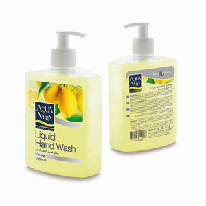 Savon liquide pour les mains et les toilettes AquaVera parfum citron 500 ml avec ingrédients chimiques (certifié ISO 9001 GMP SLS) Nettoyage de base - Product Image 2