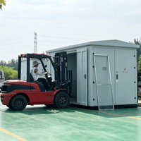 Poste de transformation compact préfabriqué extérieur avec transformateur immergé dans l'huile, 500kVA, 630kVA, 800kVA, 1000kVA, 10kV/0.4kV, 11kV, 12kV