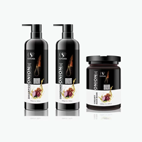 Shampo Pembersih Mendalam Anti-Ketombe Bebas Sulfat Organik dengan Ekstrak Tumbuhan Alami, Keratin Bawang Hitam Anti-Rambut Rontok