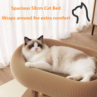 Arbre à chat double couche de luxe moderne, stable, en sisal, confortable et durable, emballé en carton – Vente en gros usine