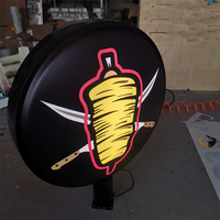 Enseigne lumineuse LED rotative pour l'extérieur Caisson lumineux publicitaire rotatif pour l'extérieur Caissons lumineux ronds à LED pour l'extérieur