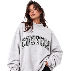 บริการ OEM แบบปรับแต่งได้อย่างเต็มที่ เสื้อสเวตเชิ้ตคอเต่าทรงโอเวอร์ไซส์ แขนยาว ผ้าถัก สำหรับผู้หญิง สวมใส่สบายๆ ในชีวิตประจำวัน - Product Image 1