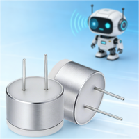 Capteur ultrasonique à haute fréquence de type point mort, boîtier en aluminium, 300 kHz, haute sensibilité, avec broche, pour applications industrielles