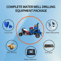 Foreuse de puits d'eau portable haute efficacité 200 m, machine de forage de puits profond, vente directe usine