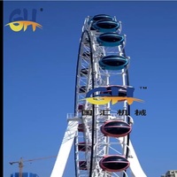 Grande Roue de 50m pour Parc d'Attractions Électrique, Équipement de Jeux de Carnaval, à Vendre