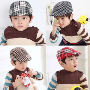 Types de bérets pour enfants, <span class=keywords><strong>béret</strong></span> en coton pour bébé, réglable, imprimé à carreaux, casquette pour garçons et filles, casquette pour enfants, chapeaux à visière, types de bérets - Product Image 3