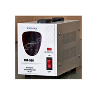 Stabilisateur de tension automatique monophasé SDR-500VA de type relais/microprocesseur, régulateur AVR 220/230VAC, affichage LED, CE RoHS