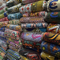 Kualitas tinggi 100% katun Ankara Atasan Wanita Afrika Pagne lilin Africain En jubah Calico kain gulungan gulungan gulungan kain katun