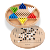 Jeu de société en bois deux en un, gobang, pour adultes et enfants, ensemble pour dames, ludo,