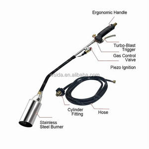 KIMISS gaz Mapp Tête de torche Pointe rotative à 360 ° Auto-allumage