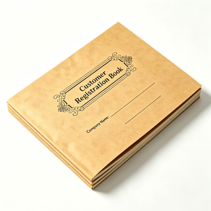 Libro di Registrazione Clienti in Carta Kraft, Registro Visitatori Personalizzato per Uso Reception Aziendale - Product Image 4