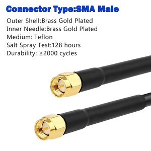 Cable Coaxial RF RG58 de 50 Ohmios de Alta Calidad, Cable Pigtail RG58 de 1M 10M, Conector SMA Macho a Macho - Product Image 2