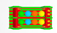 Course d'obstacles gonflable Wipeout Xtreme Ball Run Big Red Balls Leaps-N-Bounds Big Baller Wipeout Balles de sport