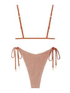 WomenTriangleString Bikini deux pièces FishnetMeshTieShell Decor <span class=keywords><strong>Tanga</strong></span> <span class=keywords><strong>Maillot</strong></span> <span class=keywords><strong>de</strong></span> <span class=keywords><strong>bain</strong></span> 2 pièces - Product Image 4