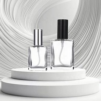 Bouteille de parfum en verre parfum plat vente chaude vide 15ml avec pulvérisateur diffuseur de roseau cosmétique