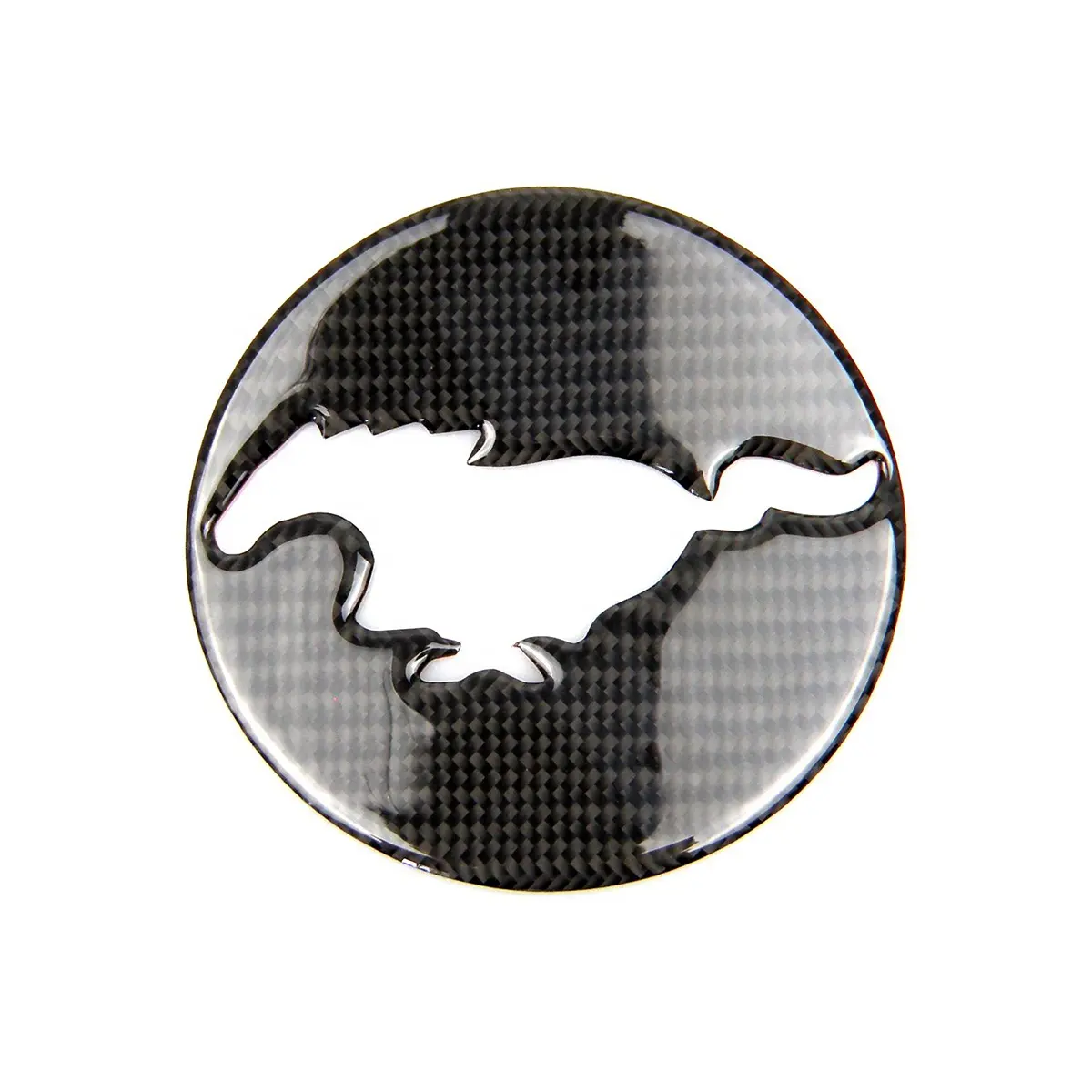 CARMON For Ford Mustang 2015-2019 Accessories Carbon Fiber Sticker Rear Trunk Logo Emblem Carbon Fiber Stickers