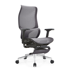 Silla de oficina de malla reclinada giratoria moderna de alta calidad, cómoda tela clásica de espuma de PU para uso de jefe o ejecutivo - Product Image 5