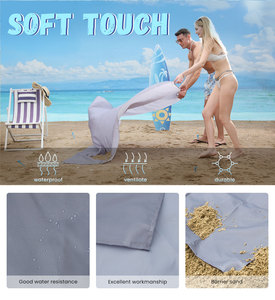 Bán Buôn Tùy Chỉnh Ngoài Trời Thêm Lớn Có Thể Gập Lại Túi Xách Tay Cát Miễn Phí Bằng Chứng Không Thấm Nước Cắm Trại Bãi Biển Chăn Dã Ngoại Thảm - Product Image 6