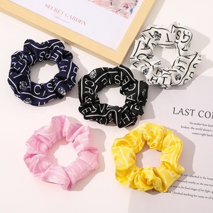 MIO stile coreano lettere elastico cravatta per capelli semplici elastici stampati margherita selvaggia - Product Image 3
